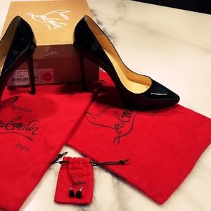 Christian Louboutin Pigalle Plato 120 patent leather black